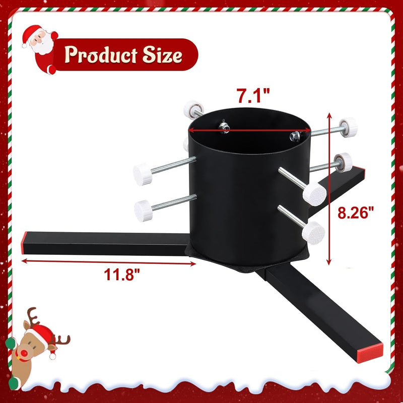 Christmas Tree Stand for Real Trees with Water Reservoir, Removable Legs with 7.1" Diameter, Fits Real and Artificial Trees 4 to 12 Foot