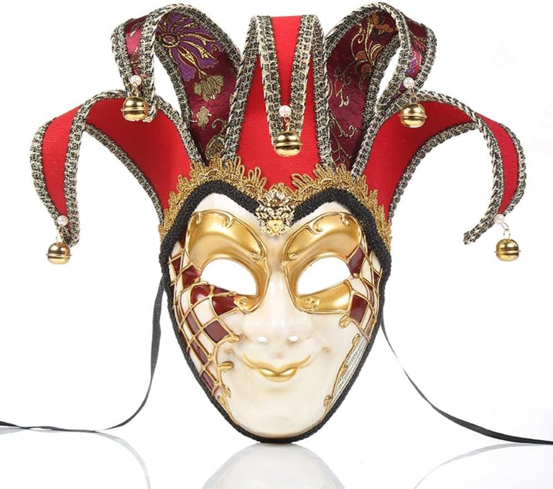 Full Face Venetian Mask Masquerade Mask for Carnival Mardi Gras Cosplay Halloween Party Wall Decoration