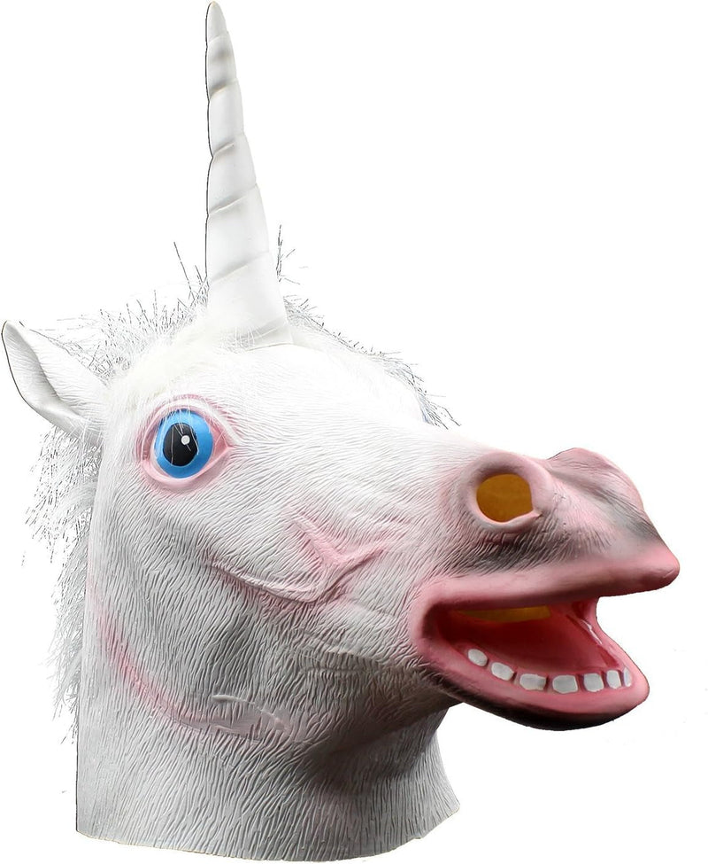 Creepy Party Animal Mask Unicorn Mask Deluxe Novelty Halloween Costume Party Latex Animal Head Mask Unicorn Mask