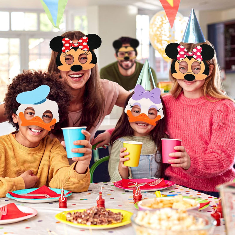 Cartoon Mouse Felt Masks for Kids - 12 Pcs Anime Theme Birthday Party Supplies Party Favors Dress up Costumes Mask Photo Booth Prop Cartoon Cosplay Birthday Gift for Children Boys Girls