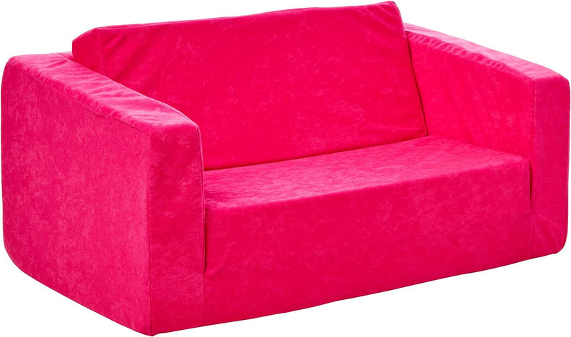 55204 Furnishings Toddler Flip Sofa, Hot Pink