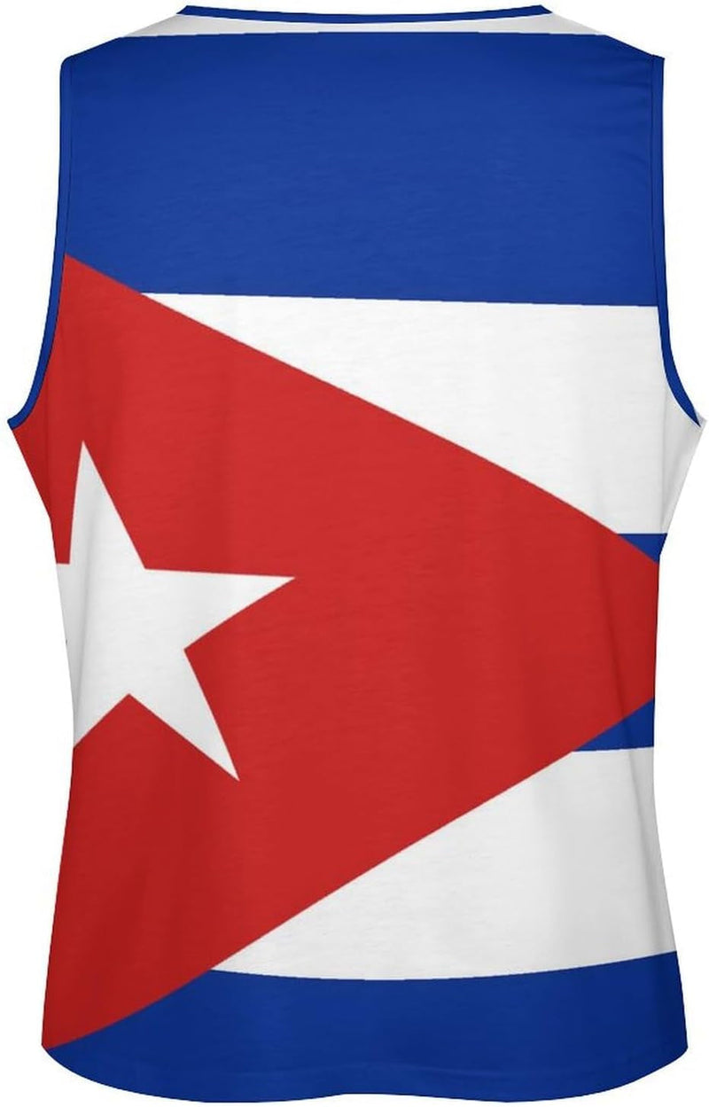 Cuba Flagtank Top Sleeveless T Shirt Bodybuilding Fitness Muscle Tee for Men