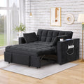 Umwandelbares Schlafsofa, 3-in-1-Multifunktions-Schlafsofa aus Samt, Ausziehbett, 54,5-Zoll-Futon-Chaiselongue mit verstellbarer Rückenlehne und Seitentaschen, Klappbares Schlafsofa für Wohnzimmer und Büro