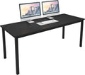 Dlandhome 63 Inch Computer Desk Home Office Table Writing Desk Study Table Gaming Desk Workstation, Black