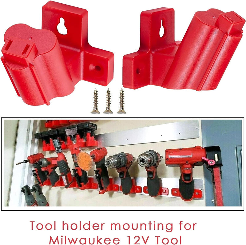 6 Packs Tool Holder Mount for Milwaukee M12 12V Drill Tool Hanger Power Tool Storage