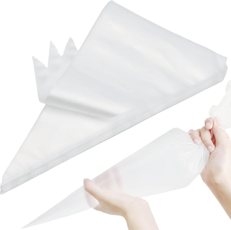 24 Inch Extra Large Piping Bags,100 Pack Disposable Pastry Bags,Thick Anti-Burst Icing Piping Pastry Bags for Frosting Decorating Cake Cupcake Cookie (24 Inch-100 Pack)