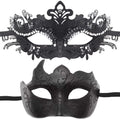 2 Pack Couples Masquerade Masks Gorgeous Venetian Metal Mask Halloween Costume Party Mask Mardi Gras Mask