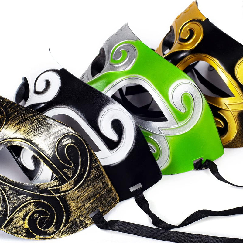 7 Pieces Unisex Retro Masquerade Mask Mardi Gras Costume Party Acccessory