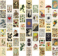 8TEHEVIN 50PCS Botanical Illustration Tarot Aesthetic Pictures Wall Collage Kit, Trendy Small Poster for Dorm, Vintage Style Art Print Photo Collection, Bedroom Decor for Teens Boys Girls Home & Garden > Decor > Artwork > Posters, Prints, & Visual Artwork 8TEHEVIN Multi-color  
