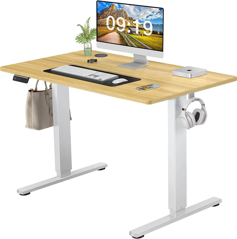 Electric Height Adjustable Standing Desk 40X24 Inches Sit Stand Desk Home Office Desk,Work from Home Desk,Rising Desks for Home Office,Black