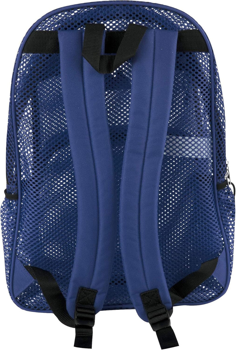 Collapsible Mesh Backpacks for Adults, School, Beach - Backpack with Reflective Strip and Wire Frame for Support (Blue) Large