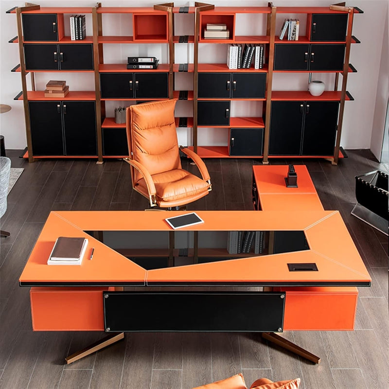 Desk Boss'S Desk Manager'S Office Furniture Large Shift Desk President'S Desk Chair Combination
