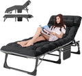 ABORON 2PK Chaise Lounge Chair,5 Positions Padded Outdoor Tanning Chair,Heavy Duty Portable Lounge Chair for Outdoor Sunbathing Patio Pool Lawn Deck Poolside,Support up to 440 Lbs