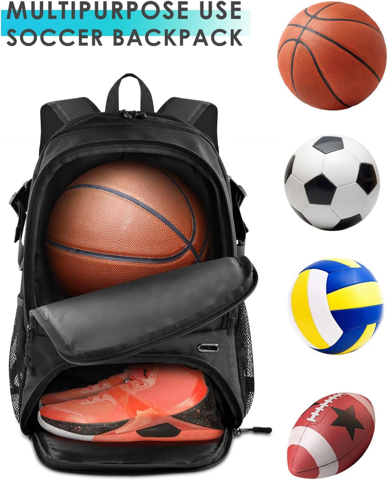 BROTOU Basketball Bag, Soccer Backpack Volleyball Football Backpack Sports Gym Bag with Shoe&Ball Compartment