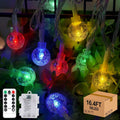 16.4Ft 50LED Globe String Lights Indoor Bedroom Battery Operated, Crystal Fairy Lights with Remote Waterproof Outdoor Hanging Decorative Lights for Home Tent Patio Garden Party Wedding Decor