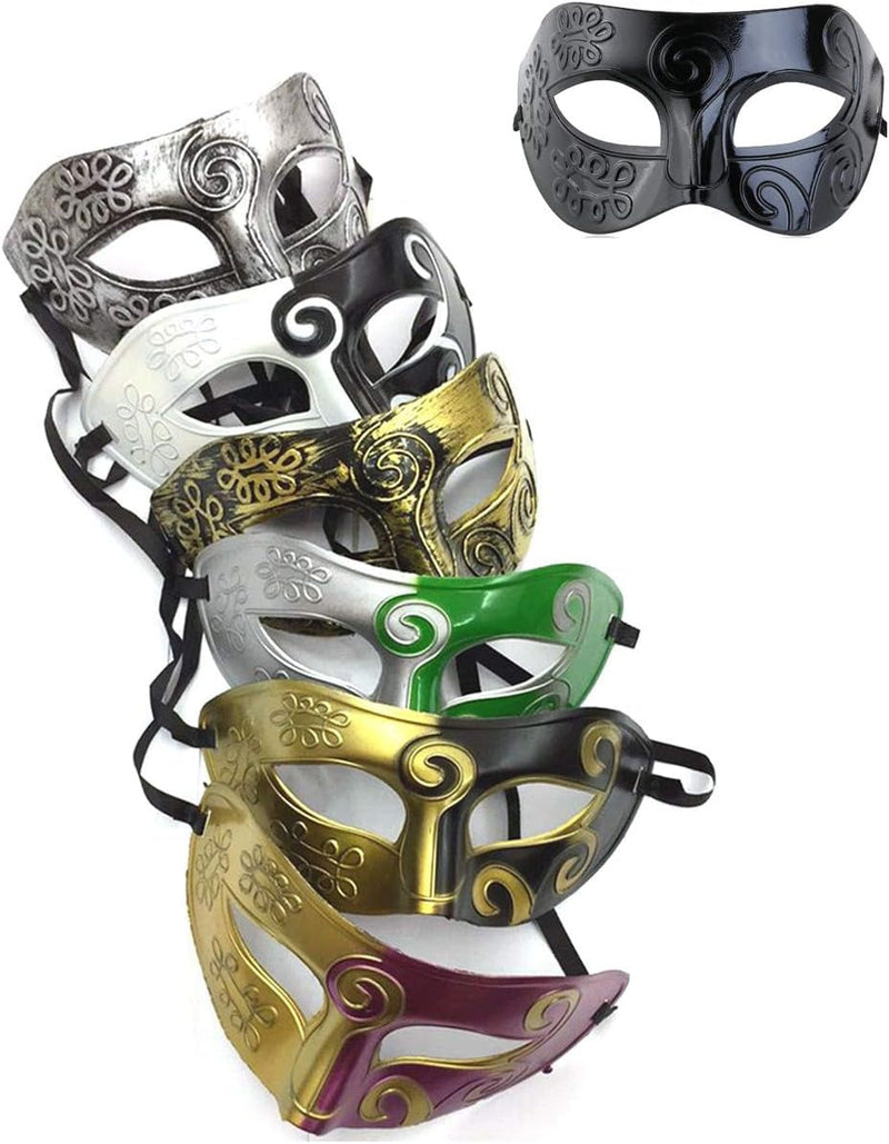 7 Pieces Unisex Retro Masquerade Mask Mardi Gras Costume Party Acccessory