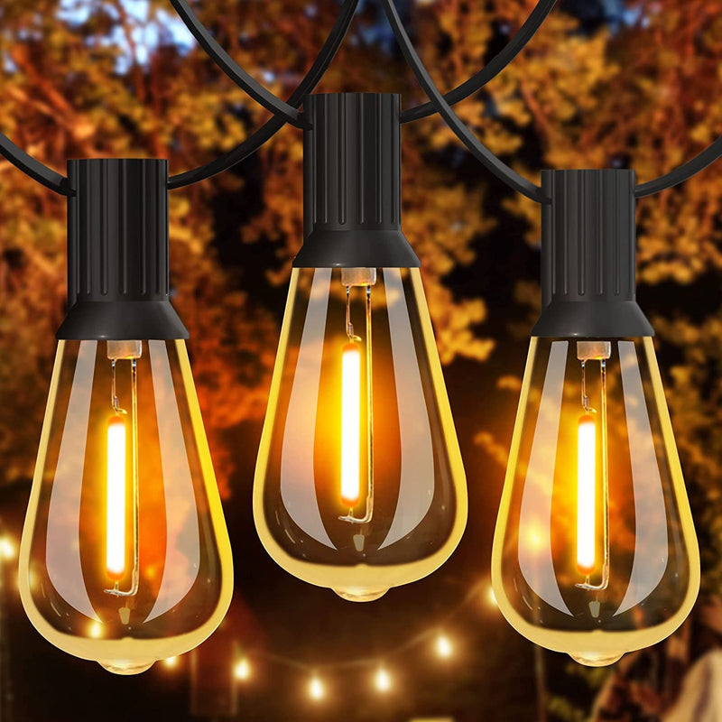 120FT Vintage Edison Bulb LED String Lights - Waterproof, Shatterproof Patio Lights for Backyards, Patios, Bistros - Dimmable, Connectable