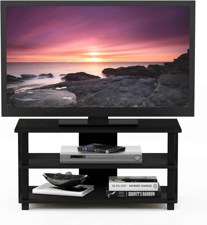 Furinno Sully 3-Tier Stand for TV up to 40, Espresso/Black