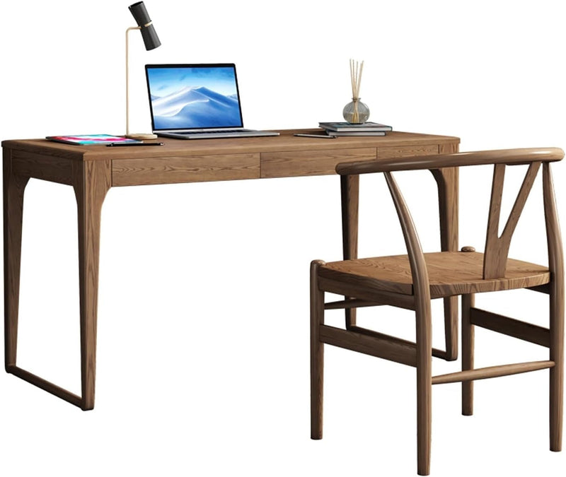 Computer Desk Side Table Modern Minimalist Office Desk 53-Inch Computer Desk Home Office Study Desk with Storage Drawer Writing Workstation Gaming Desk Large Desk