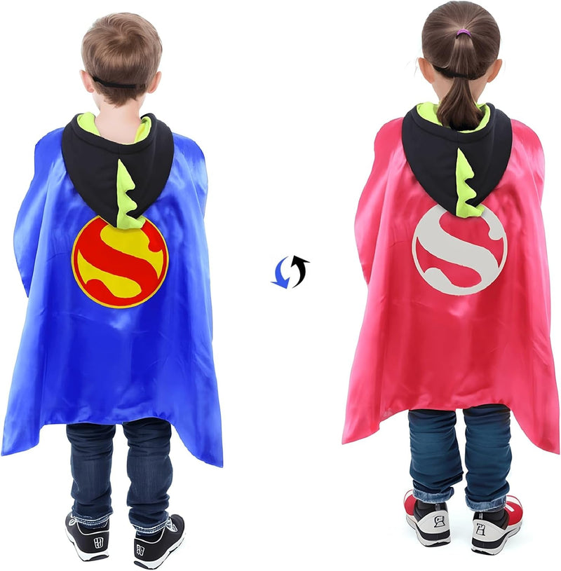 Dress up Toys - Superhero Capes and Masks, Costumes Set for Kids - Ideal for Cosplay, Birthday Party, Christmas, Halloween - Fun Gift for 3-10 Year Old Boys and Girls