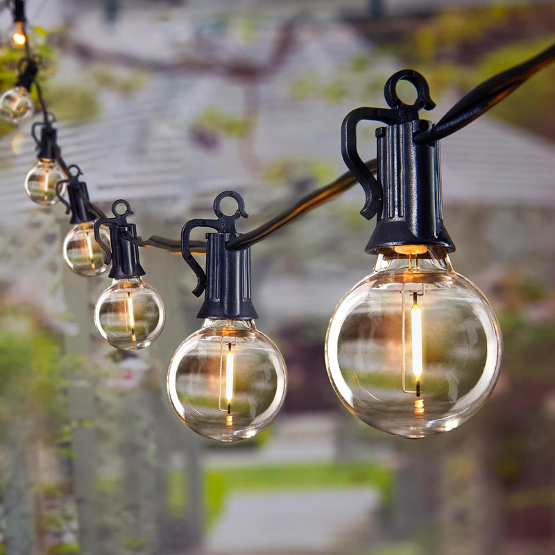 Brightown Outdoor String Lights - Globe Patio Lights 30 Ft with 30 G40 Shatterproof Bulbs, Waterproof Connectable Commercial Hanging Lights for Backyard, Bistro, Porch, Cafe, Deck