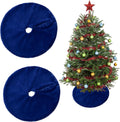 2 Pack Christmas Tree Skirt Decorations 15 Inch Mini Xmas Tree Skirt, Buffalo Plaid Tree Skirt for Family Christmas Party Holiday Decoration