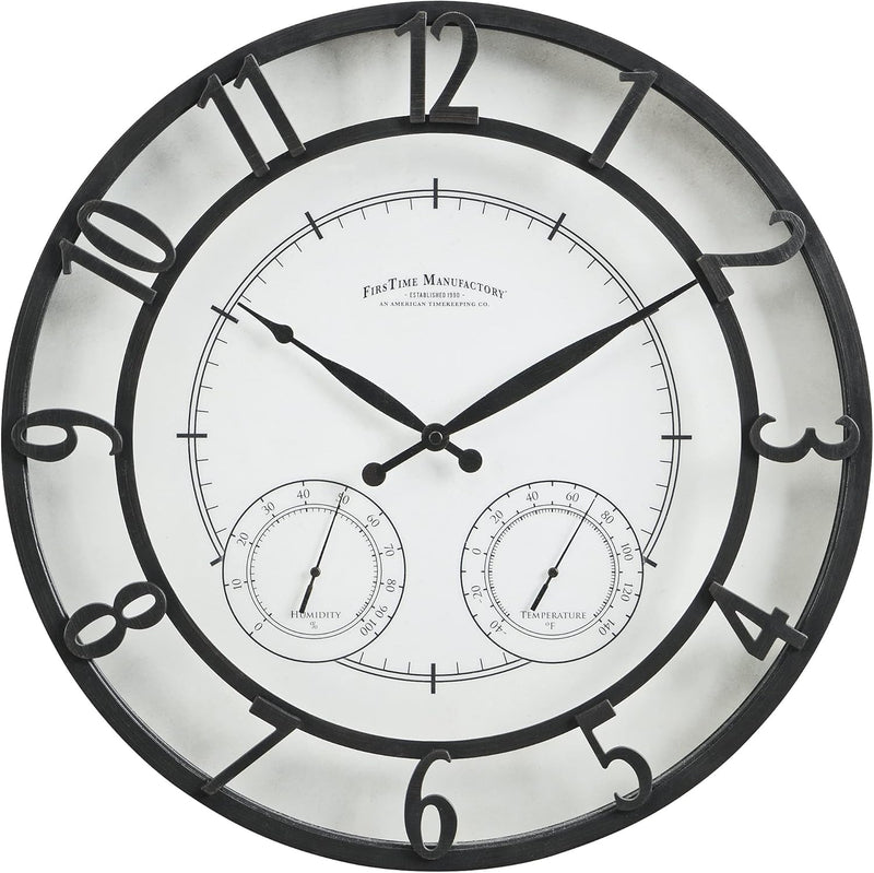 Firstime & Co. Park Outdoor Wall Clock, 18", Oil Rubbed Bronze