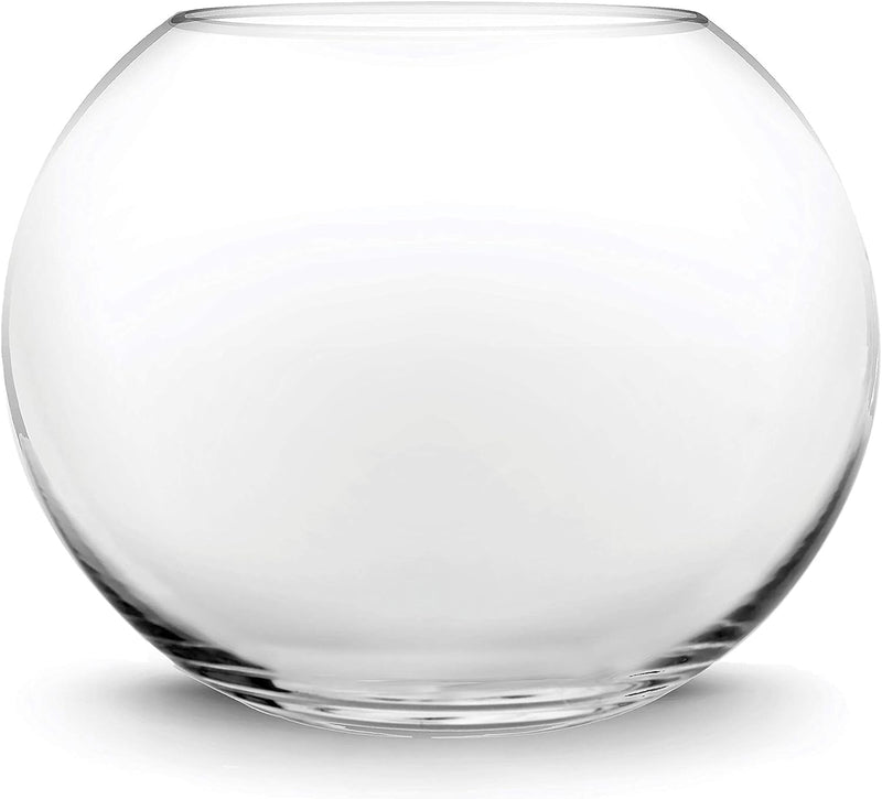 CYS EXCEL Bubble Vase (H-4.5" W-5.5", Approx. 1/4 Gal.) | Multiple Size Choices Fish Bowl | round Terrarium Vase | Globe Flower Centerpiece