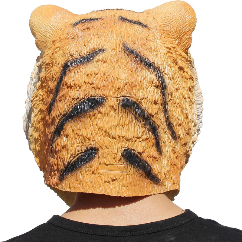 Creepyparty Novelty Halloween Costume Party Animal Jurassic Head Mask (Tiger)