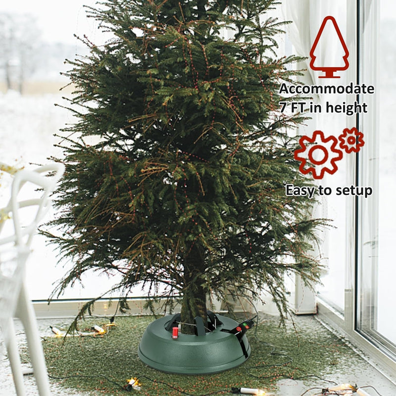 Blissun Christmas Tree Stand with Water Reservoir, Fast Clamp, Foot Pedal, Water Level Indicator, Fits up to 7FT Real Trees