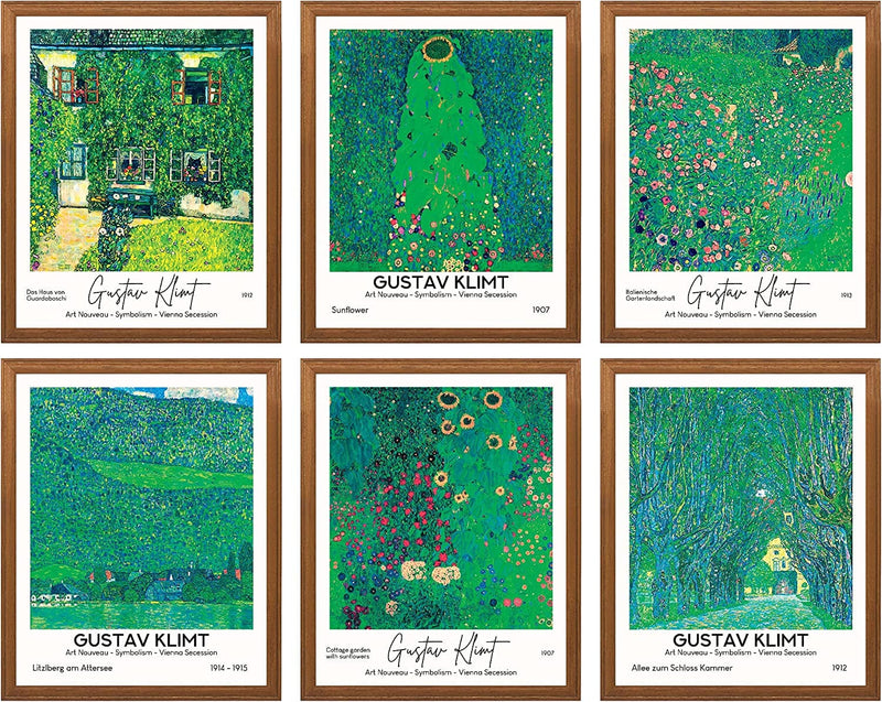 97 DECOR Claude Monet Poster - Monet Prints for Wall Decor, Claude Monet Wall Art, Monet Water Lilies Artwork, Famous Art Prints, Classic Impressionist Pictures Monet Paintings Posters (8X10 UNFRAMED) Home & Garden > Decor > Artwork > Posters, Prints, & Visual Artwork 97 Decor Gustav Klimt (garden)  