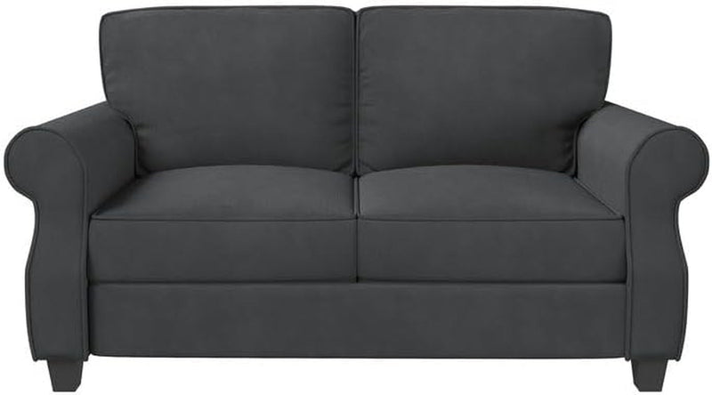 56.3" Wide Loveseat Sofa, Modern Comfy Couches with Extra Deep Seats, Upholstered 2 Seater Small Sofa&Couch for Living Room, Bedroom, Apartment, Lounge(Gray)