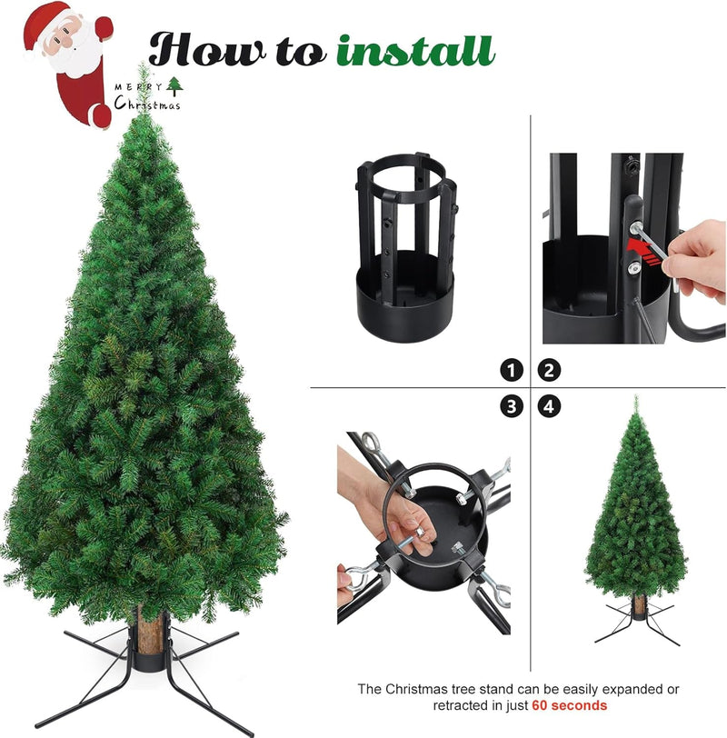 DIIG Christmas Tree Stand, Detachable Christmas Tree Bracket Suitable for Trunks of 1.5 to 4.3 Inches, Suitablefor Pine Sprucepoplarof 4-10 Feet