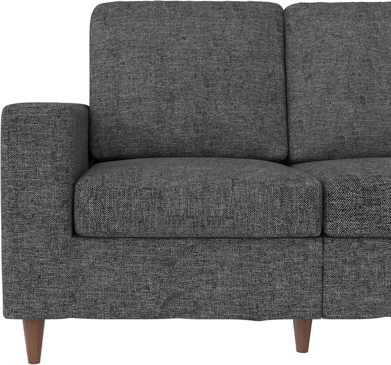 DHP Liah Loveseat Sofa with Pocket Spring Cushions, Dark Gray