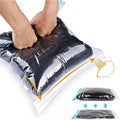 Compression Bags - Travel Accessories - 10 Pack Space Saver Bags - No Vacuum or Pump Needed - Vacuum Storage Bags for Travel Essentials - Home Packing-Organizers (Blue)