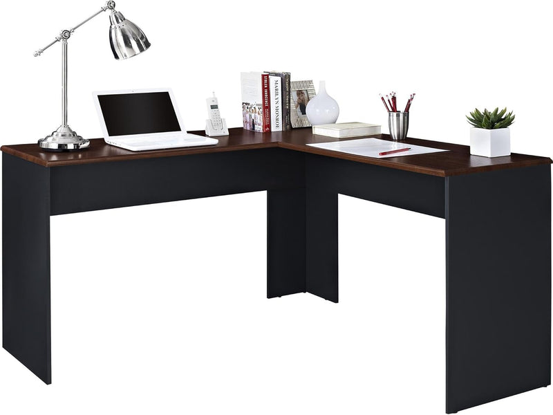 Ameriwood Home the Works L Desk, Cherry