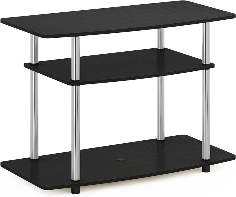 Furinno Turn-S-Tube No Tools 3-Tier Entertainment TV Stands, Espresso/Black