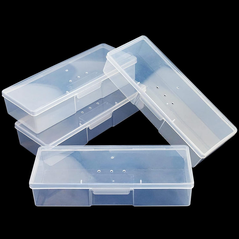 Boîte à outils de manucure transparente, boîte à ongles personnelle Lokyango, étui de rangement pour l'organisation, boîte à outils en plastique pour ongles pour kit de manucure et pédicure (4 pièces)