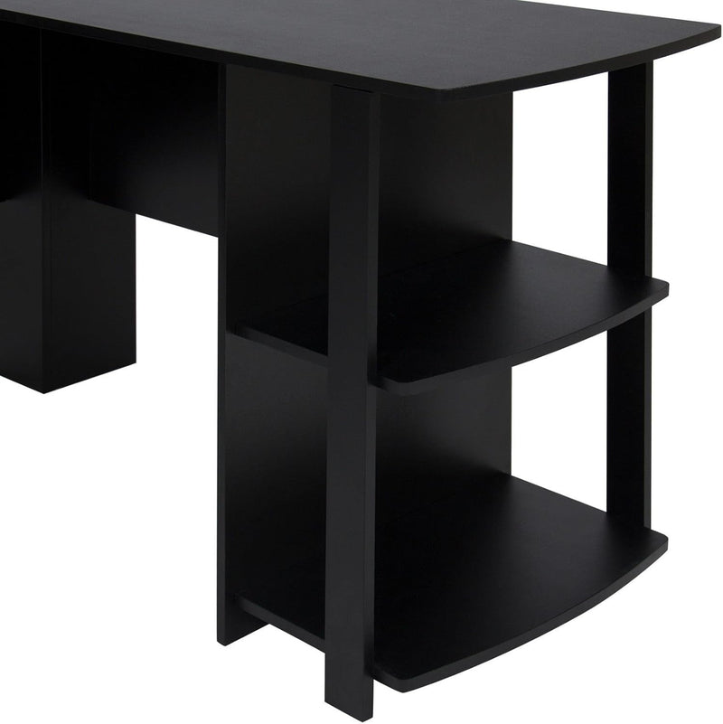 Best Choice Products L-Shaped Corner Computer Office Desk Furniture- Black