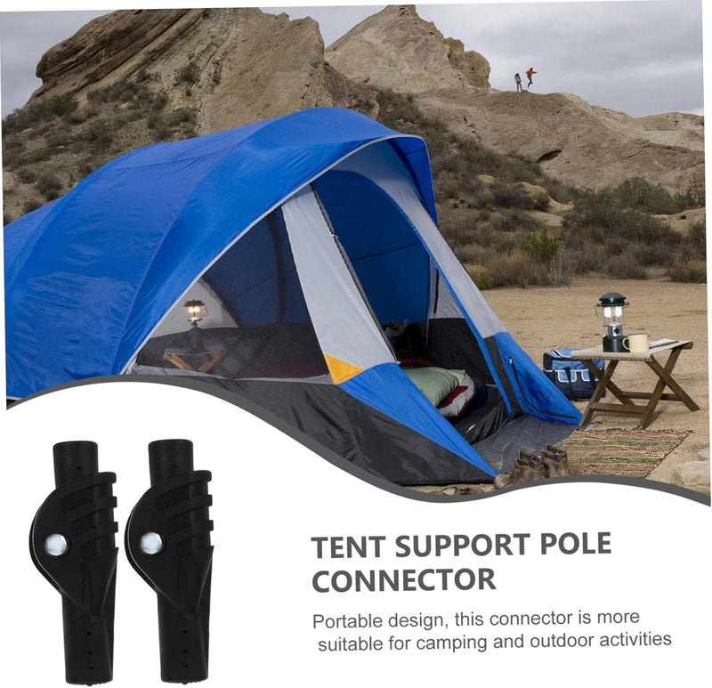 2 Pcs Tent Folding Joint Support Rod Connector Outdoor Tent Accessory Supplies Tent Pole Repair Kit and Support Components