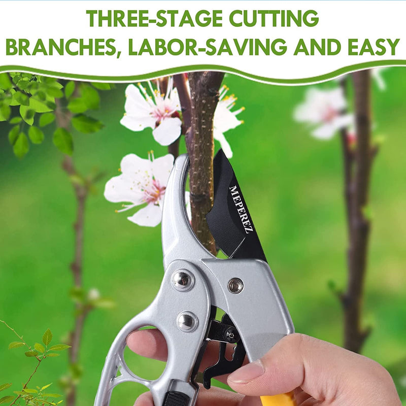 Garden Clippers, Premium Germany Pruners, Work 3 Times Easier, Professional Pruning Shears, Cutting Rose, Flower, Hedge, Stem, Sharp Scissors Gardening Tools, Arthritis Weak Hand Snips