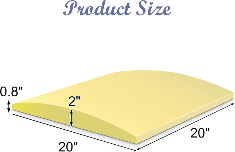 20" X 20" Foam Cushion Couch Cushion Support - High-Density Living Room Sofa Sag Support - anti Slip Sag Repair Replacement for Sofa Couch Loveseat Chair (1, Yellow)