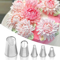 5 Pieces Rose Flower Piping Tips Set Cake Decorating Tips Icing Piping Nozzles Set Cupcake Decorating Kit Cupcake Pastry Tool