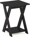 FURINNO Modern Simplistic Criss-Crossed End Table, French Oak Grey