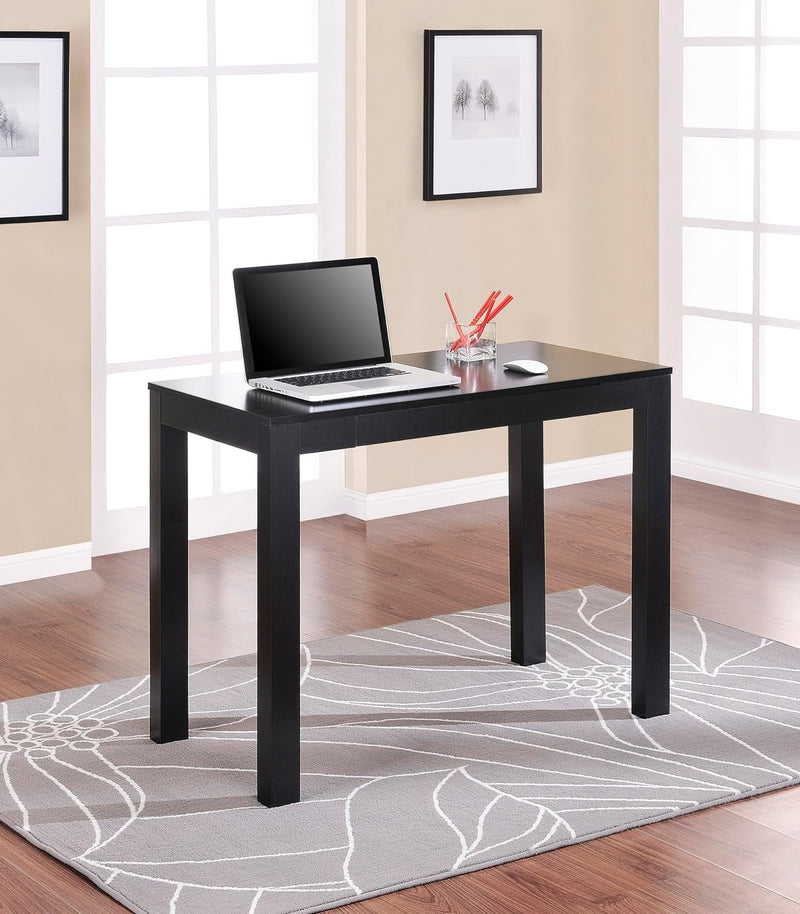 Ameriwood Home Parsons Computer Desk with Drawer, Black