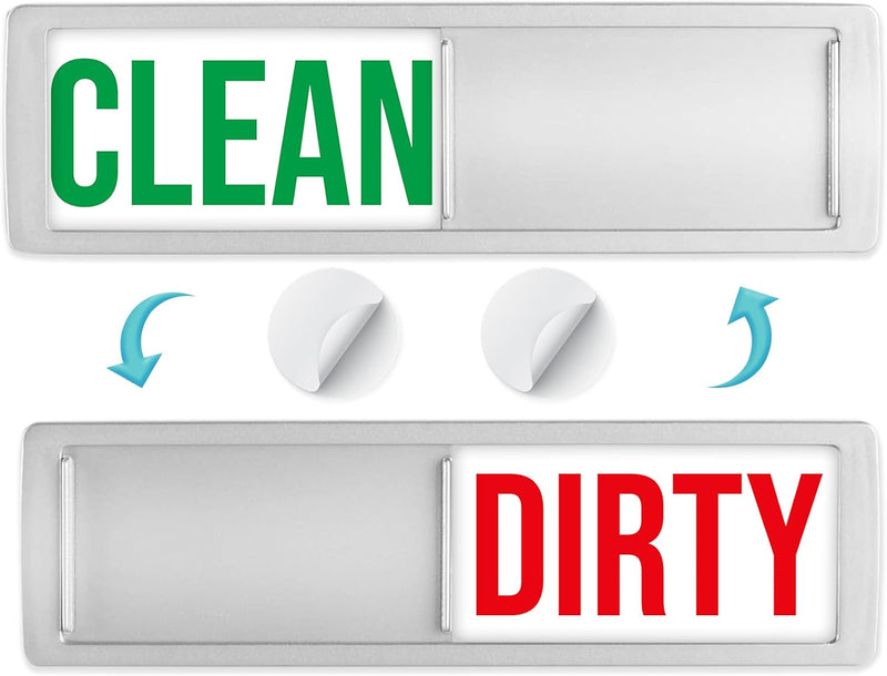 Dishwasher Magnet Clean Dirty Sign, Strong Clean and Dirty Magnet for Dishwasher, Universal Dirty or Clean Dishwasher Magnet Indicator, Clean/Dirty Farmhouse Dark Wood Dish Wash Sign Magnet