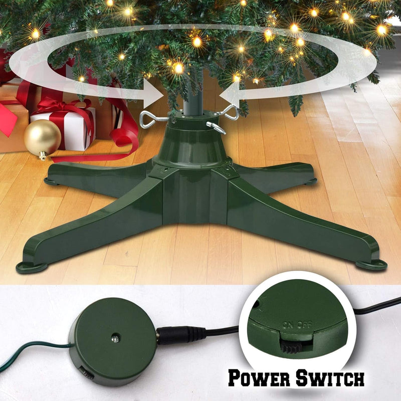 Benefitusa Rotating Tree Stand in 2 Directions for Artificial Christmas Tree Revolving Tree Base Only