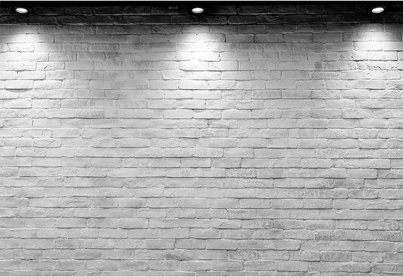 Baocicco Vinyl 15X10Ft Backdrop Photography Background White Brick Wall Computer-Print Seamless Photo Background Children Baby Adults Portraits Photo Studio Props