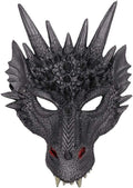 Alodidae 3D Dragon Mask Halloween Party Costume Cosplay for Adults Men, Scary Animal Half Face Masks