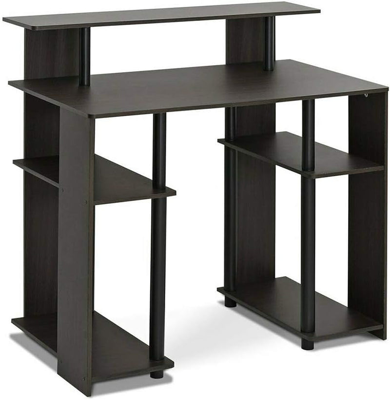 Black PC Small Computer Study Student Desk Laptop Table Drawer Home Office Furnitures E1 Grade Composite Wood and PVC Tubes 35.3(W) X 35.5(H) X 18.8(D) Inches of Set